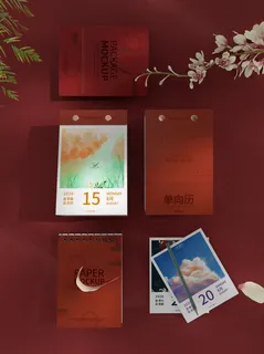 中国风国潮新春春节包装样机模板 中国风国潮新春春节包装样机模板