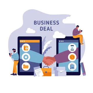 扁平化人物场景办公互联网等距ai矢量设计网页海报UI素材插画