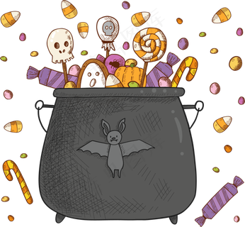卡通万圣节节日糖果