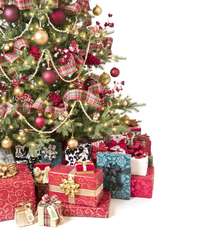 圣诞节礼物盒圣诞球元素装饰场景特写近景(34)