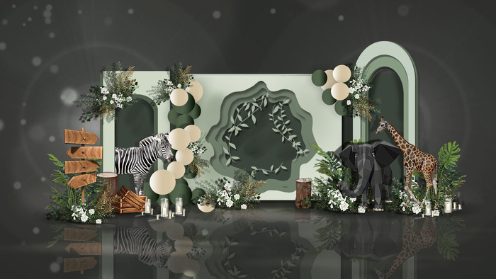 森系主题婚礼留影区