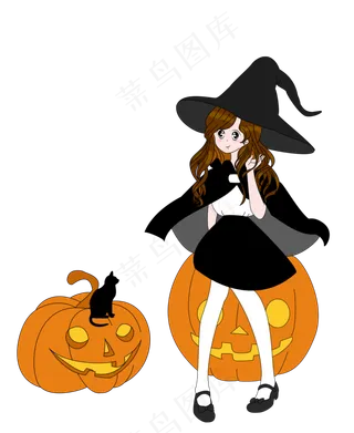万圣节卡通人物小女孩