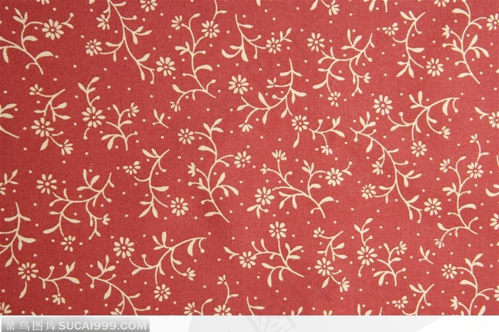 花纹布匹-白色花纹红布(1)