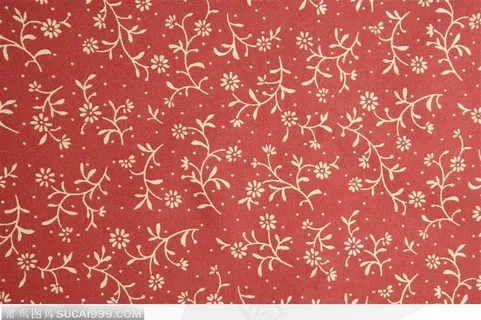 花纹布匹-白色花纹红布(1)