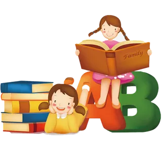 英语学习人物卡通素材少儿兴趣班