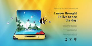 创意清新缤纷夏日夏天海报