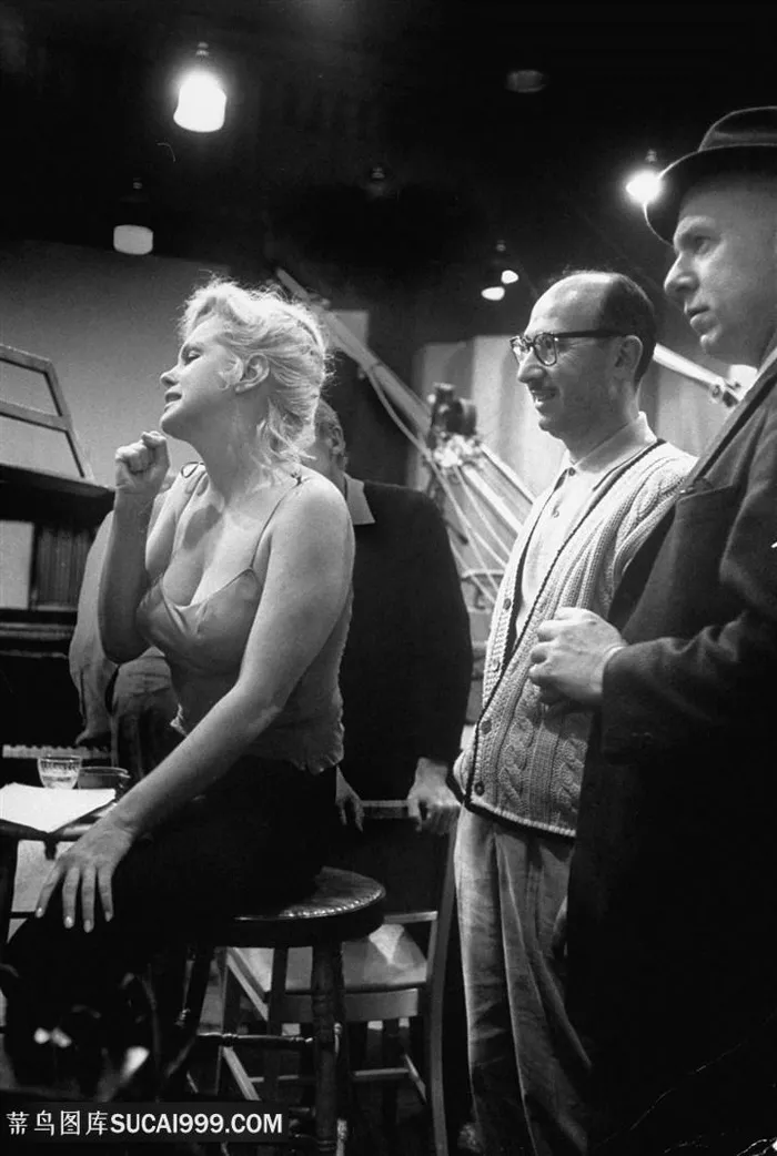 黑白玛丽莲梦露表演排练装饰画