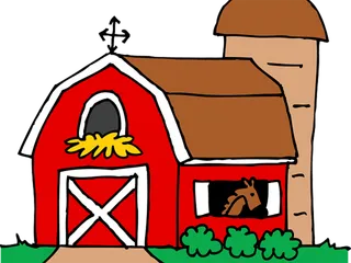 仓库养殖牧场卡通现代农业