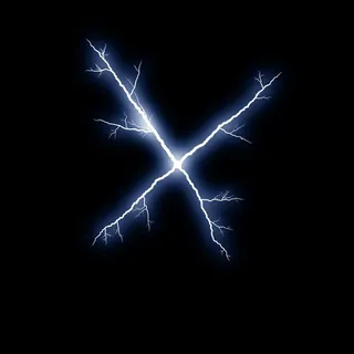 像叉的蓝色闪电