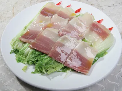 40咸肉蒸娃娃菜-张生粥记