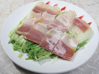 40咸肉蒸娃娃菜-张生粥记