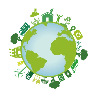 卡通地球日爱护地球