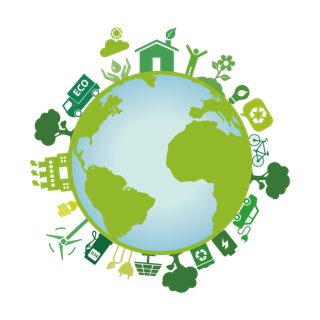 卡通地球日爱护地球