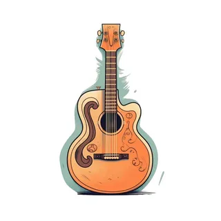 吉他卡通免抠