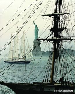 港口船高清风景画