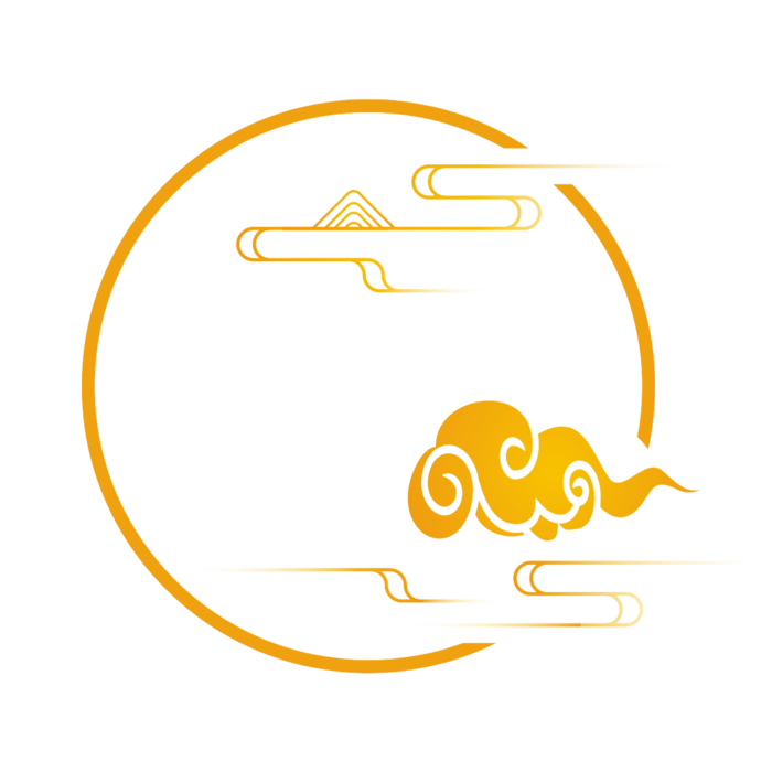 中国风中式传统祥云图案国潮古风边框云纹装饰元素PNG免抠素材图