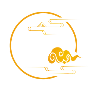 中国风中式传统祥云图案国潮古风边框云纹装饰元素PNG免抠素材图