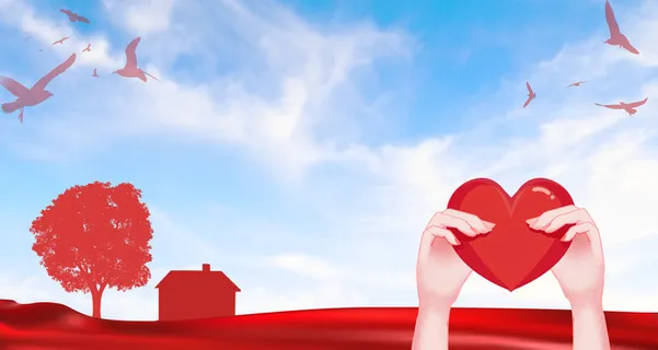 红色公益爱心慈善活动宣传海报展板背景图片PSD分层设计素材模板 红色公益爱心慈善活动宣传海报展板背景图片PSD分层设计素材模板