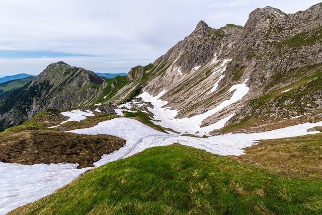冬天山水背景风景