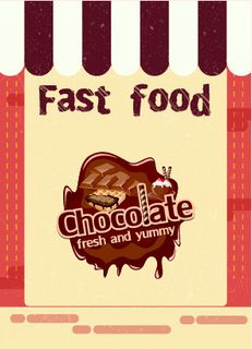 食物标签矢量素材汉堡店快餐标签矢量图AI格式