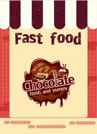 食物标签矢量素材汉堡店快餐标签矢量图AI格式