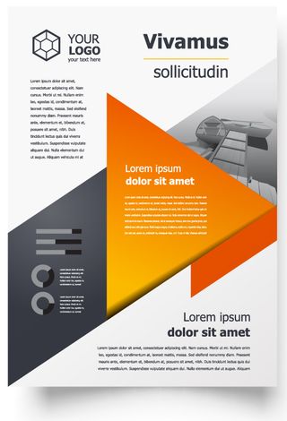 包装宣传册设计模板传单页抽象商务宣传册A4模板创意封面趋势宣传