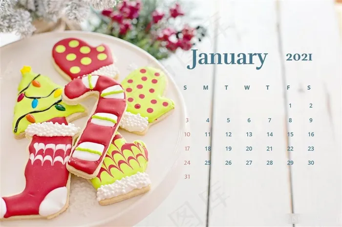 2021年1月日历图片