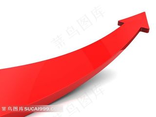 3D箭头系列 - 一路向上的红色箭头