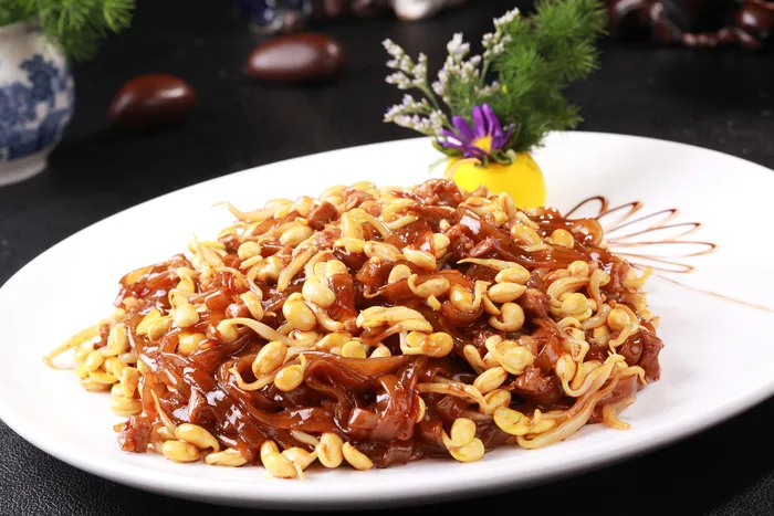 豆芽羊肉炒粉条22元一份 (1)