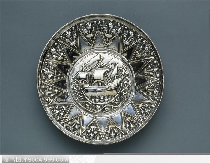 银色标徽 高清图片