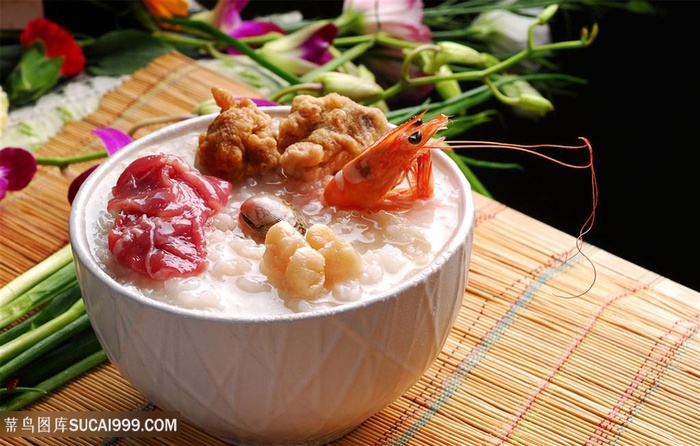 老虎粥传统餐饮美食高清菜谱用图摄影