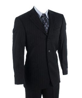 黑色标准侧脸男士正装