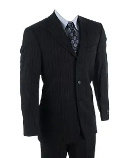 黑色标准侧脸男士正装