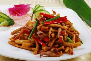 0911CC-627鲜茶树菇炒鸭丝