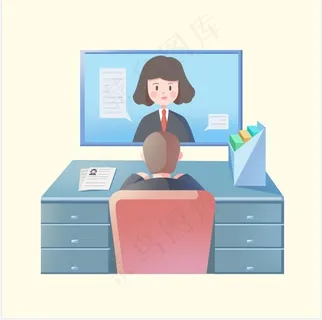 卡通人物无接触面试线上招聘 卡通人物无接触面试线上招聘