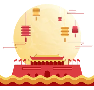 *建军节建党国庆节党建元素图片 卡通手绘PNG透明免扣PS素材