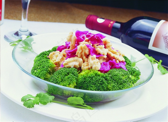 兰花桃仁美食素材中华美食