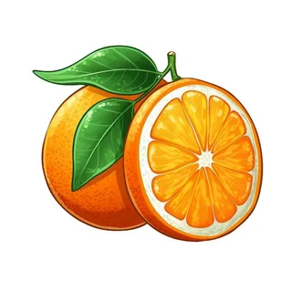 橙子卡通插画元素