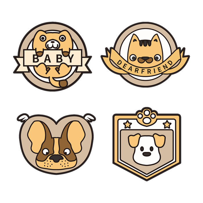 可爱卡通标志logo