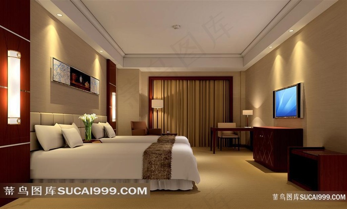 酒店豪华套间装修设计效果图
