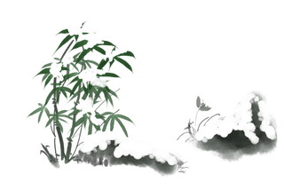 竹子水墨画中国风国画墨水书法竹子画