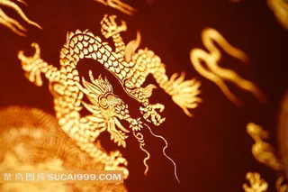 中国传统宫廷刺绣金龙图片