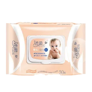 洁柔 湿巾 带盖抽取式婴儿口手湿巾 亲肤 023359超市商品白底图免抠实物摄影png格式图片透明底