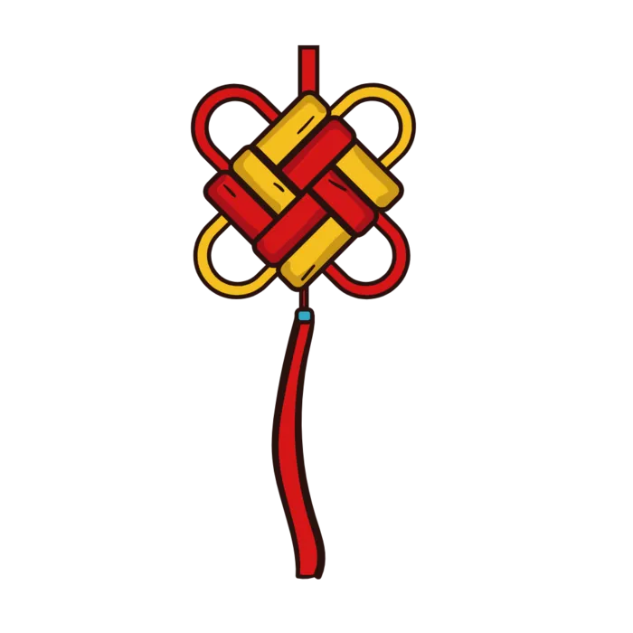 红色平安结中国结免扣素材