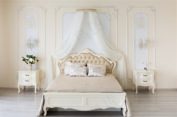 欧式主卧装高清摄影图片