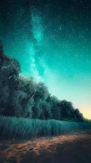 绿色极光壁纸图片