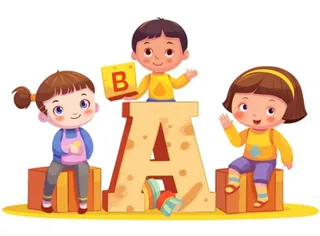 儿童英文字母免抠