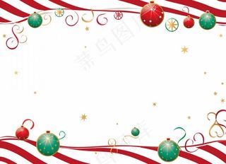 圣诞边框装饰圣诞树圣诞老人可爱卡插画背景