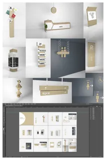 全套时尚现代VI导视系统导视牌设计