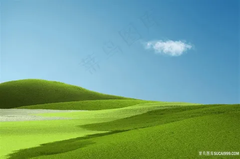 蓝天草地电脑桌面壁纸 蓝天草地电脑桌面壁纸
